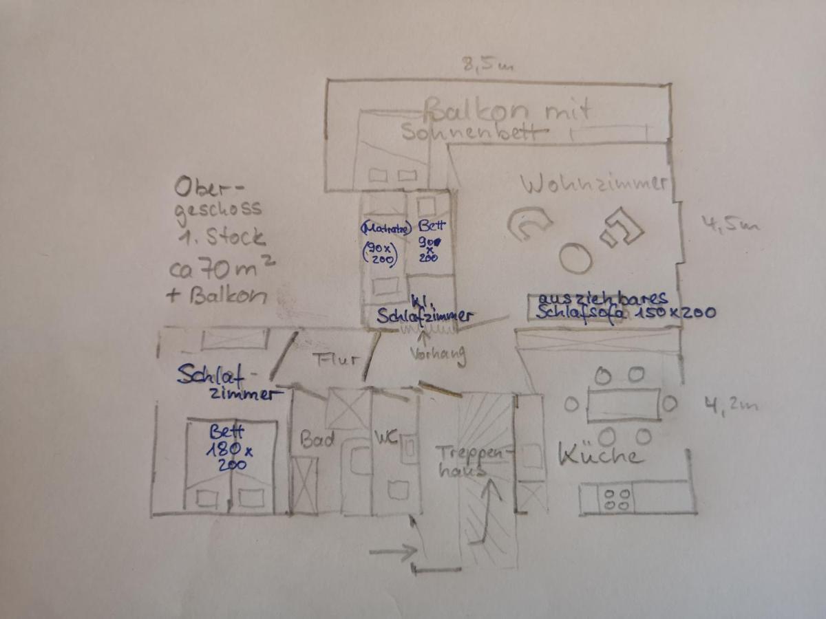 Ferienwohnung Im Haus Lotus Mit Grossem Balkon Und Garten Bad Urach Exteriör bild